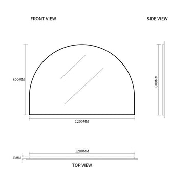Indulge | Arched 1200 x 800 Polished Edge Mirror - Acqua Bathrooms