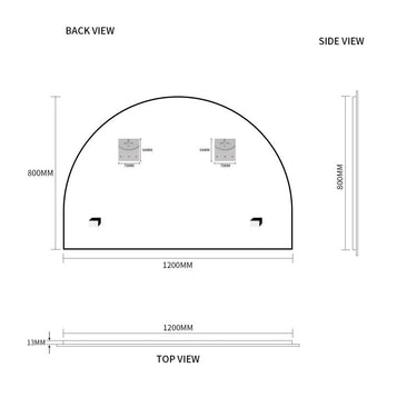 Indulge | Arched 1200 x 800 Polished Edge Mirror - Acqua Bathrooms
