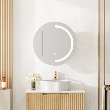 Mercio | Athena 600mm LED Round Wall-Hung Shaving Cabinet