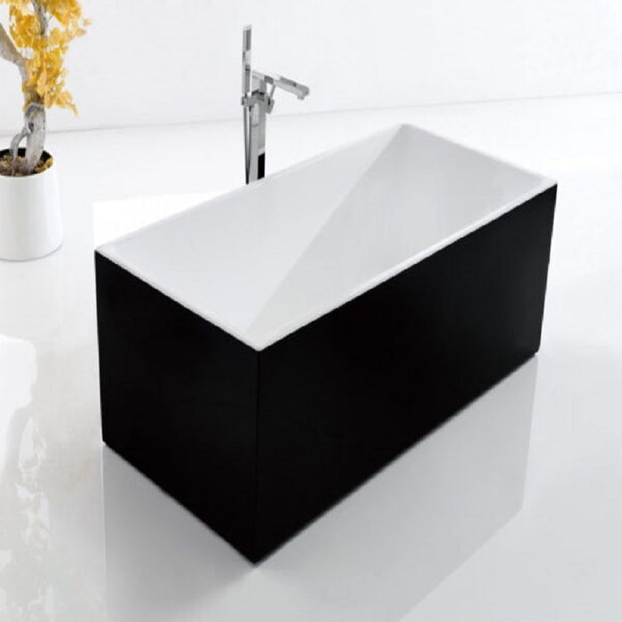 1700 mm Amber Square Black Multi-Fit Freestanding Bath Tub