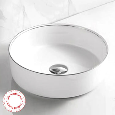 Otti Australia | Artis 88 Gloss White With Silver Ring Basin