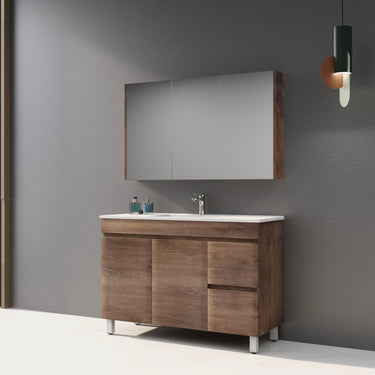 Poseidon | 1200mm Dark Oak Wood Grain Berge Floor Vanity