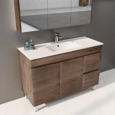 Poseidon | 1200mm Dark Oak Wood Grain Berge Floor Vanity