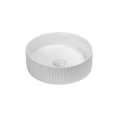 Ceto | Cascade Fluted Above Counter Matte White Basin
