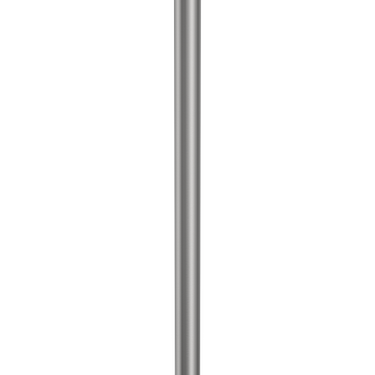 Round Brushed Nickel Vertical Single Heated Towel Rail With Double Hook