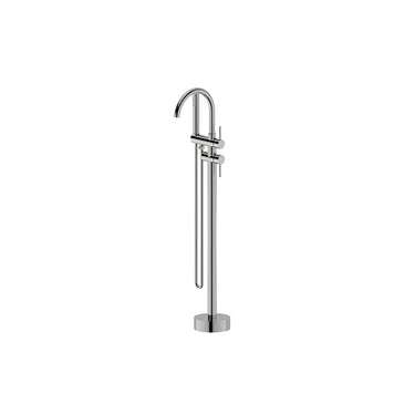 Brushe Nickel | Round Bath Mixer With Hand Shower