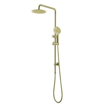 Brushed Gold | Round Sliding Multifunction Hand Shower With 250MM Overhead Rain Shower
