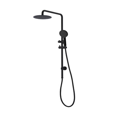 Matte Black | Round Sliding Multifunction Hand Shower With 250MM Overhead Rain Shower