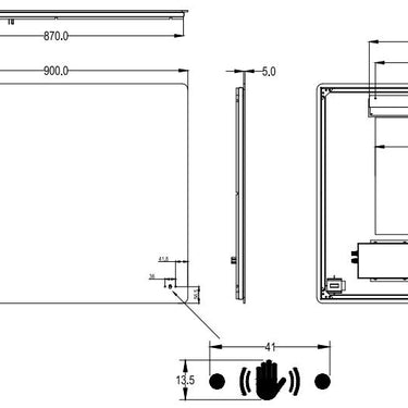 CETO | 900x750 Jasper LED Back Lit Mirror