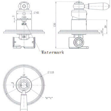 Chrome Bordeaux Traditional Shower Mixer