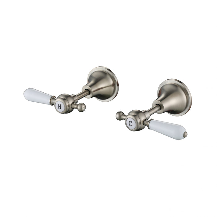 Brushed Nickel Bordeaux Wall Taps