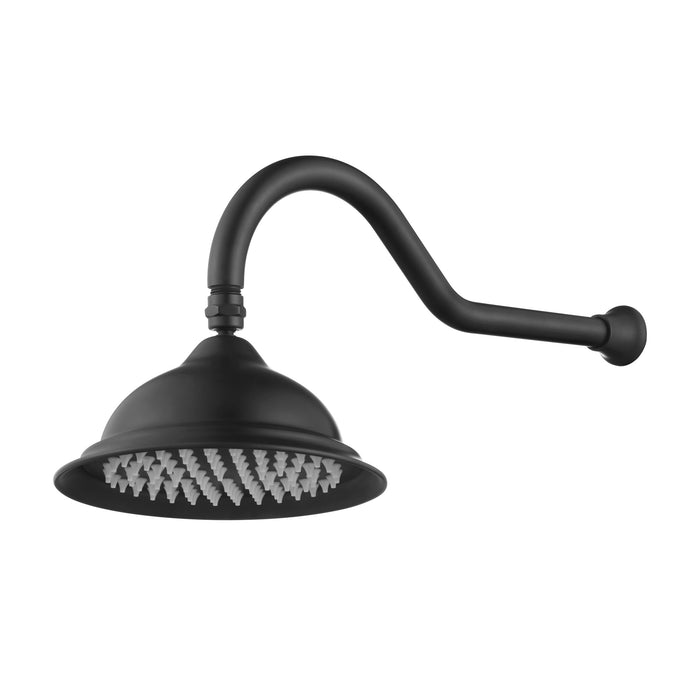 Matte Black Bordeaux Shower Head With Shower Arm