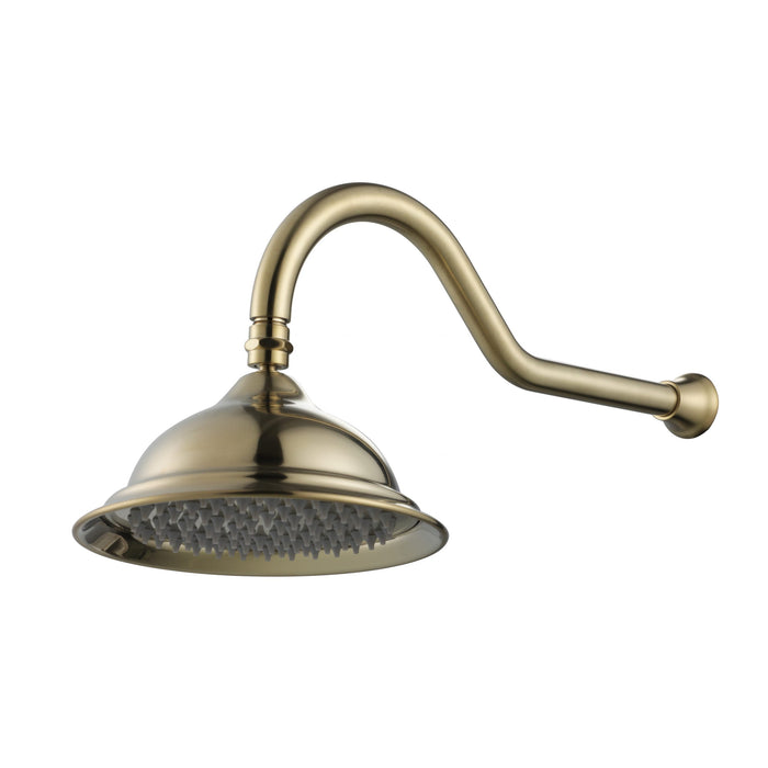 Brushed Bronze Bordeaux Shower Head With Shower Arm