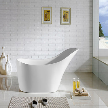 Bevel | 1400 Round Freestanding High Back Bath Tub