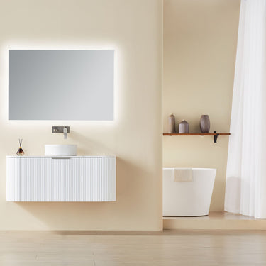 CETO | Avalon Matte White 1200 Single bowl Wallhung PVC Cabinet