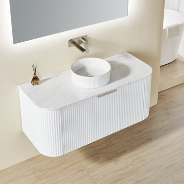 CETO | Avalon Matte White 1200 Single bowl Wallhung PVC Cabinet