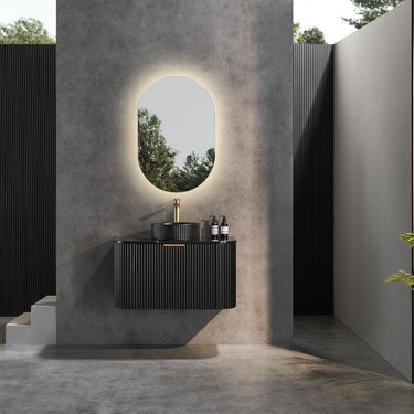 Avalon 750mm Matte Black Wall Hung Vanity