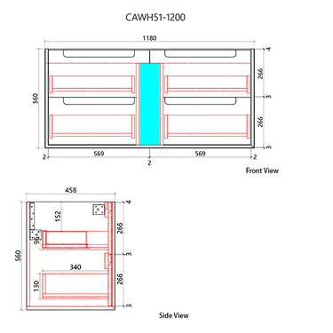 Aulic| Moreno 1200mm Wall Hung