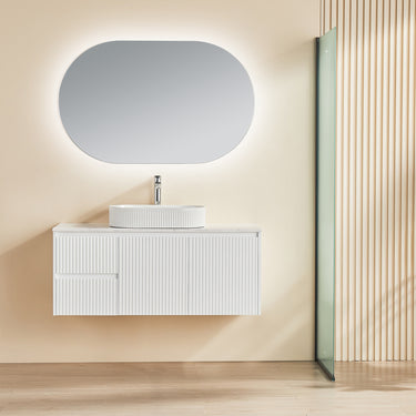 CETO  Brindabella 1200mm Matte White Wall Hung PVC Vanity