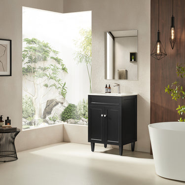 Harrington | Hampton 600 Matte Black Single Bowl PVC Vanity