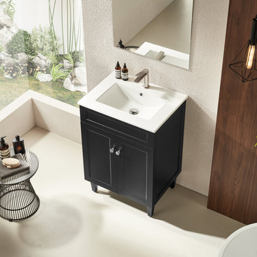Harrington | Hampton 600 Matte Black Single Bowl PVC Vanity