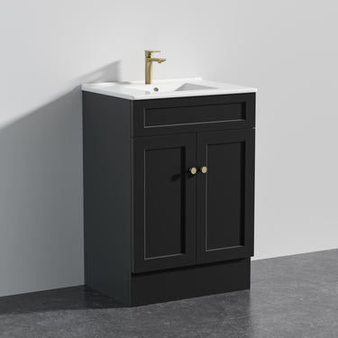 Harrington | Hampton 600 Matte Black Single Bowl PVC Vanity