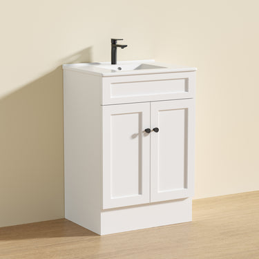 Harrington | Hampton 600 Matte White Single Bowl PVC Vanity