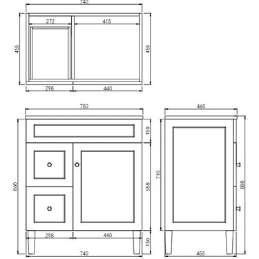 CETO | Harrington 750 Floor PVC Cabinet