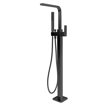 Chao | Matte Black Freestanding Bath Mixer With Hand shower