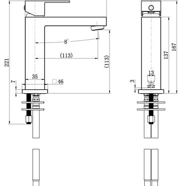 Chrome |  Chao Mini Basin Mixer