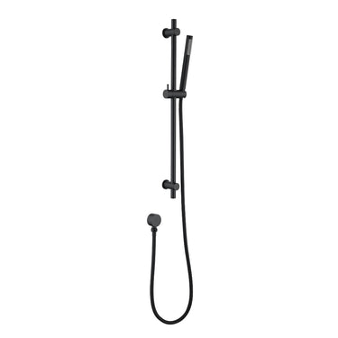 Classic Matte Black Slim Shower Rail Set