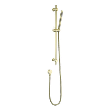 Classic Brushed Gold Slim Shower Rail Set
