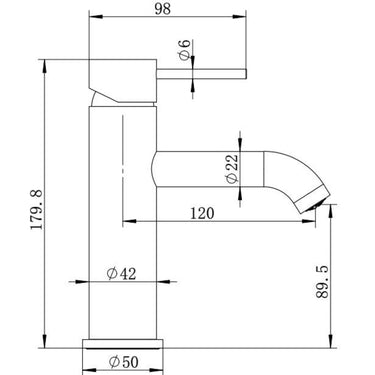 Classic Matte Black Basin Mixer - Acqua Bathrooms