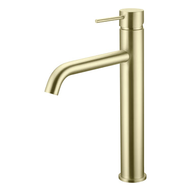 Classic Brushed Gold Tall Basin Mixer - Acqua Bathrooms