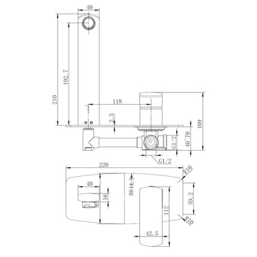 Exclusive Chrome Wall Basin Mixer & Bath Spout - Acqua Bathrooms