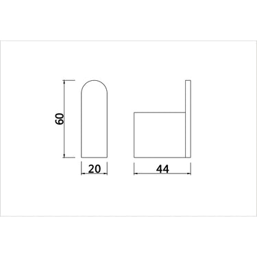 Glamour Matte Black Robe Hook - Acqua Bathrooms