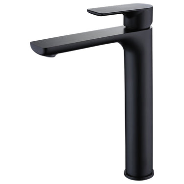 Glamour Matte Black Tall Basin Mixer - Acqua Bathrooms