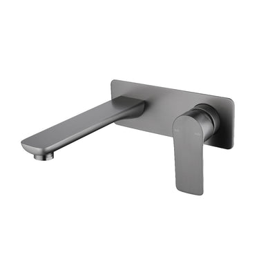 Glamour Gun Metal Wall Basin Mixer & Bath Spout
