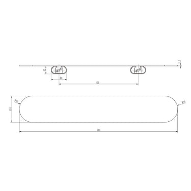 Mosman Chrome Shower Shelf - Acqua Bathrooms