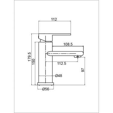 Mosman Chrome Basin Mixer - Acqua Bathrooms