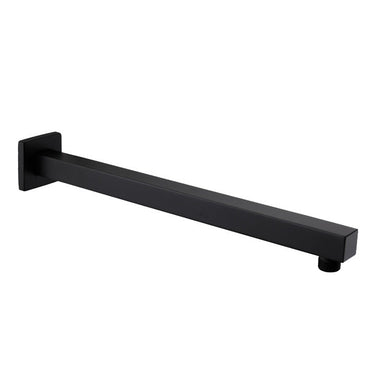 Luxury Matte Black 400mm Shower Arm - Acqua Bathrooms