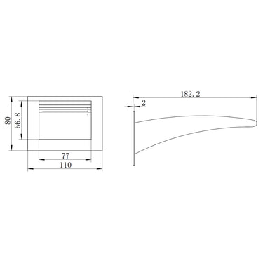 Ocean Chrome Waterfall Bath Spout - Acqua Bathrooms
