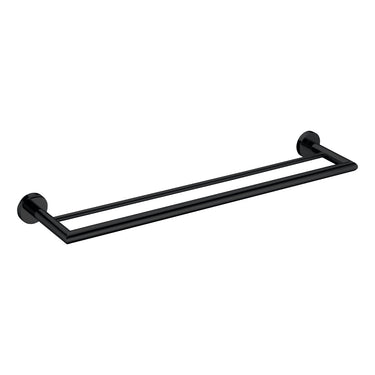 Parker Matte Black 750mm Double Towel Holder - Acqua Bathrooms