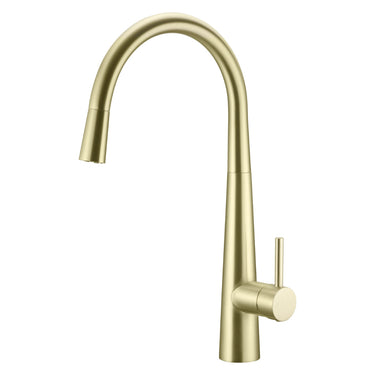 Parker Brushed Gold Pull Out Kitchen Mixer - Acqua Bathrooms