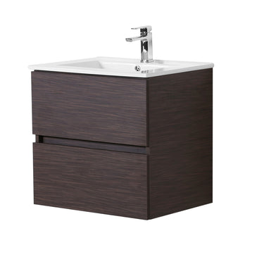 Stella 600mm Walnut Wall Hung Vanity