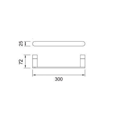 Classic Gun Metal Guest Towel Holder - Acqua Bathrooms