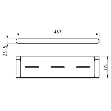 Classic Gun Metal Shower Shelf - Acqua Bathrooms