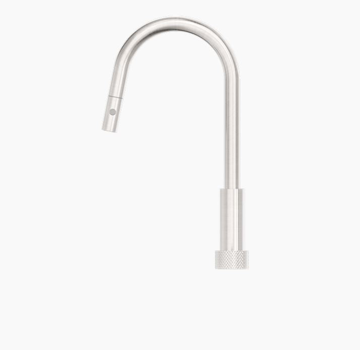 Nero | Opal Progressive Brushed Nickel Pull Out Kitchen Mixer