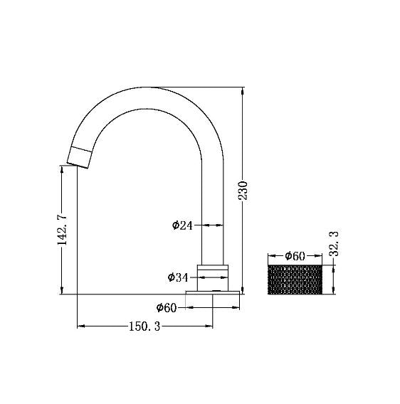 Nero | Opal Progressive Graphite Basin Mixer Set