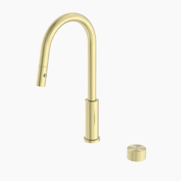 Nero | Opal Progressive Brushed Gold Pull Out Kitchen Mixer